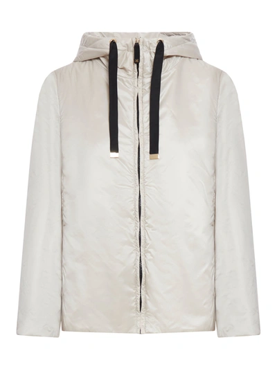 Shop Max Mara The Cube Travel Jacket In Water-repellent Technical Canvas In White