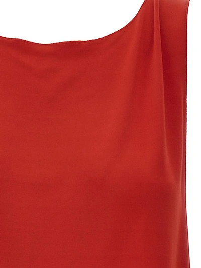 Shop Marni Dress With Side Slits In Red