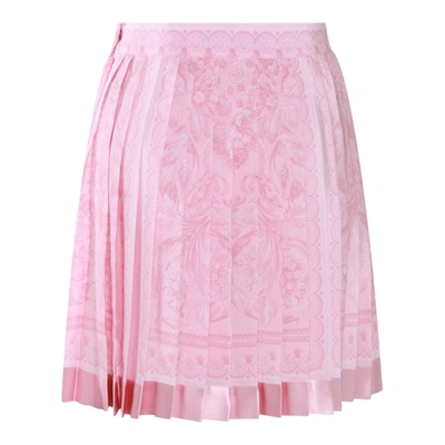 Shop Versace Skirts In Pale Pink