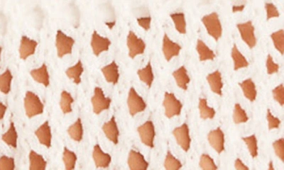Bella Dahl Open Stitch Drop Shoulder Sweater In Off White