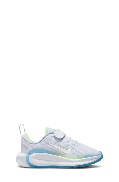 Shop Nike Kidfinity Sneaker In Grey/ White/ Volt