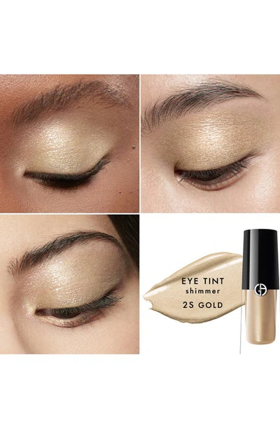 Shop Armani Beauty Eye Tint Liquid Eyeshadow In 2s Gold Soft Gold