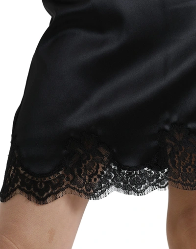 Shop Dolce & Gabbana Elegant High Waist Lace Pencil Women's Skirt In Black