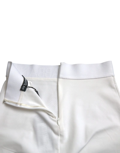 Shop Dolce & Gabbana Elegant High Waist Pencil Mini Women's Skirt In White