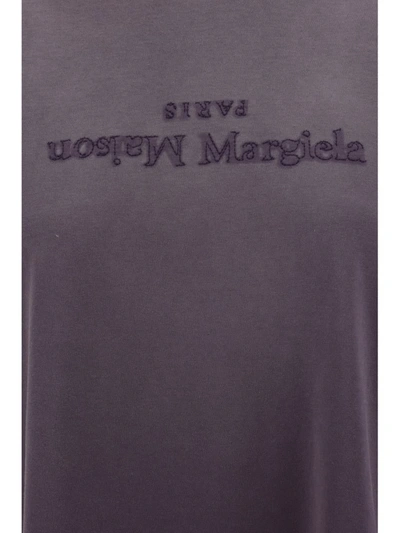 Shop Maison Margiela T-shirts In Aubergine