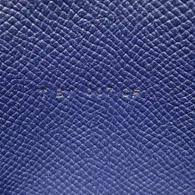 Shop Hermes Hermès Béarn Navy Leather Wallet  ()
