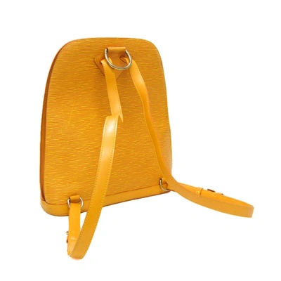 Pre-owned Louis Vuitton Gobelins Yellow Leather Backpack Bag ()