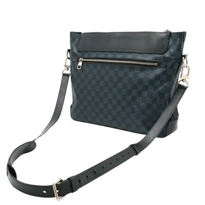 Pre-owned Louis Vuitton Greenwich Navy Canvas Shoulder Bag ()