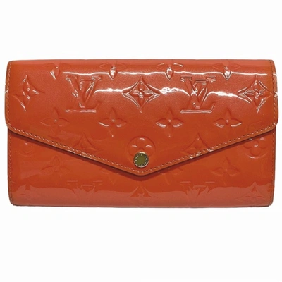 Pre-owned Louis Vuitton Sarah Red Patent Leather Wallet  ()