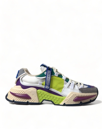 Shop Dolce & Gabbana Multicolor Mixed Material Airmaster Sneakers
