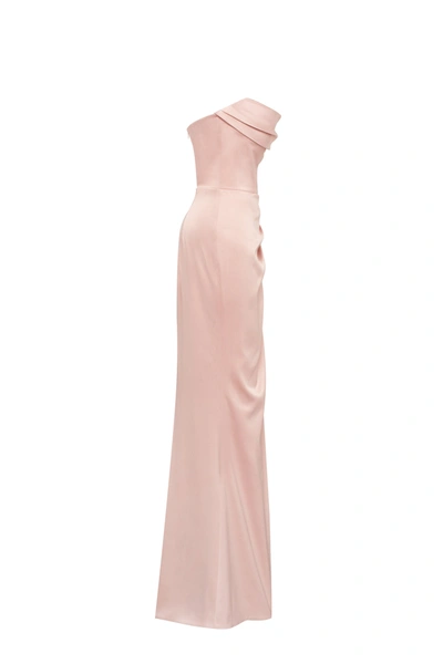 Shop Milla Fancy Satin Misty Rose Maxi Dress, Garden Of Eden