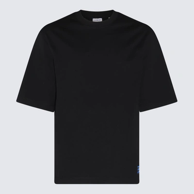 Shop Burberry Black Cotton T-shirt