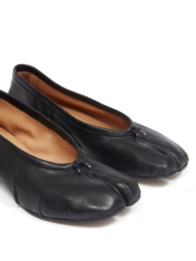 Shop Maison Margiela Tabi New 30mm Ballerina Shoes In Black