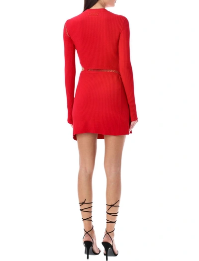 Shop Attico The  Mini Dress Cut-out In Red