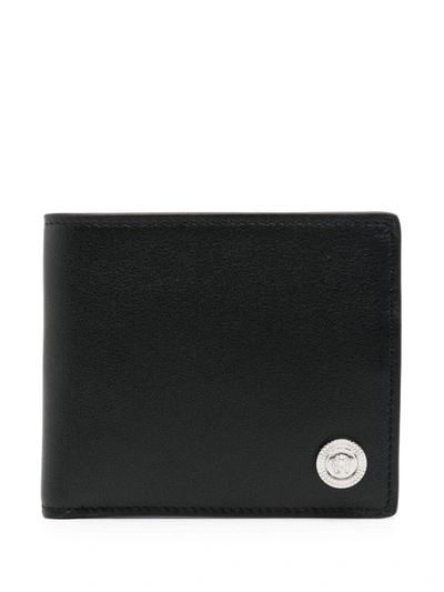 Shop Versace Wallet With Coin Calf Accessories In Black