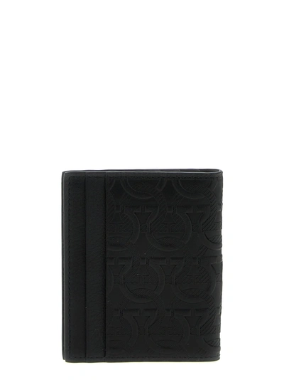 Shop Ferragamo Gancini Wallets, Card Holders Black