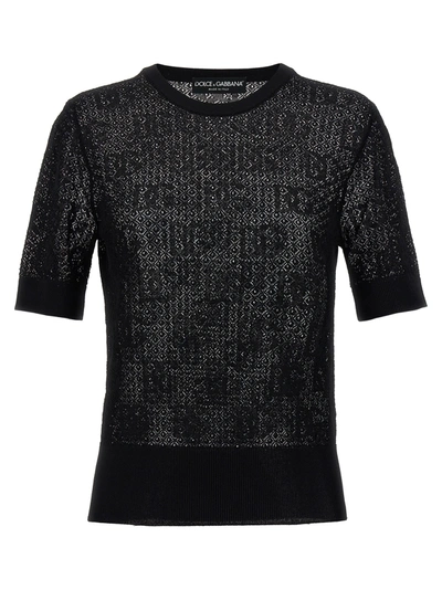 Shop Dolce & Gabbana Knit Top Tops Black