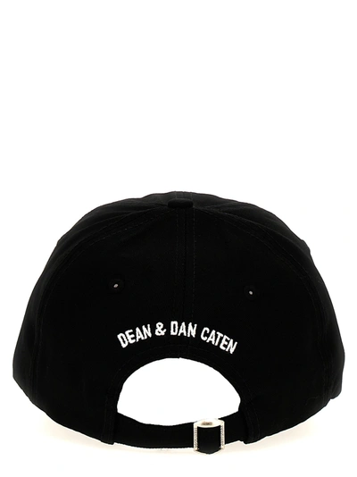Shop Dsquared2 Logo Embroidery Cap Hats White/black