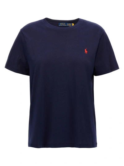 Shop Polo Ralph Lauren Logo Embroidery T-shirt Blue