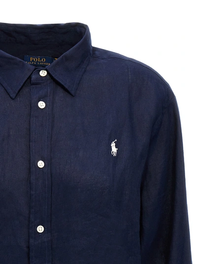 Shop Polo Ralph Lauren Logo Shirt Shirt, Blouse Blue