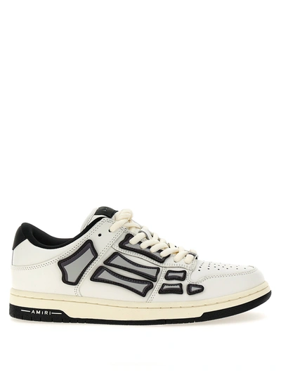 Shop Amiri Chunky Skel Sneakers In White/black