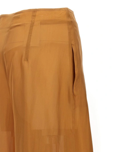 Shop Alberta Ferretti Pleated Pants In Brown