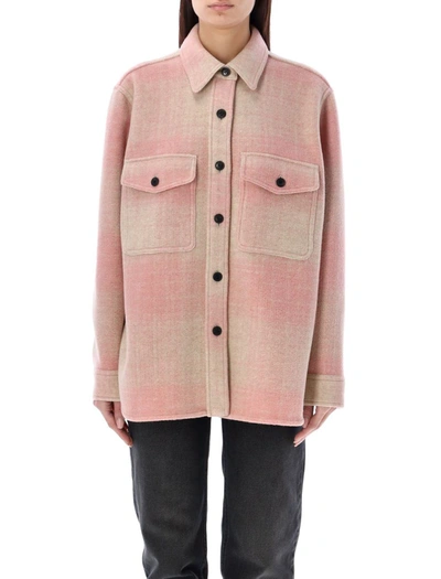 Shop Isabel Marant Étoile Marveli Checked Jacket In Light Pink