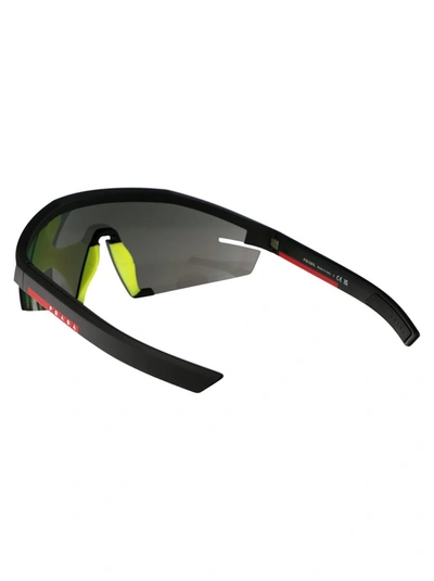 Prada Eyewear Shield Frame Sunglasses In 1bo10a Matte Black