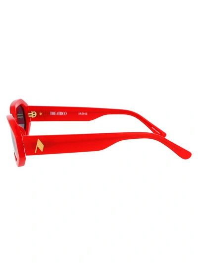 Shop Attico The  Sunglasses In Red/yellowgold/darkblue