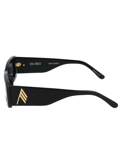 Attico Rectangle-frame Sunglasses In Black/yellowgold/grey