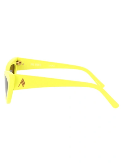 Shop Attico The  Sunglasses In Lemon/yellowgold/brown