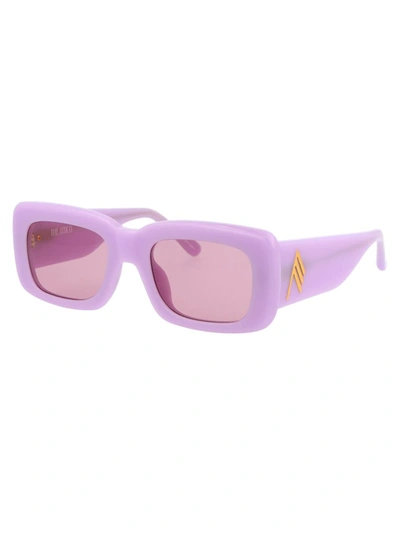 Shop Attico The  Sunglasses In Pink/yellowgold/pink