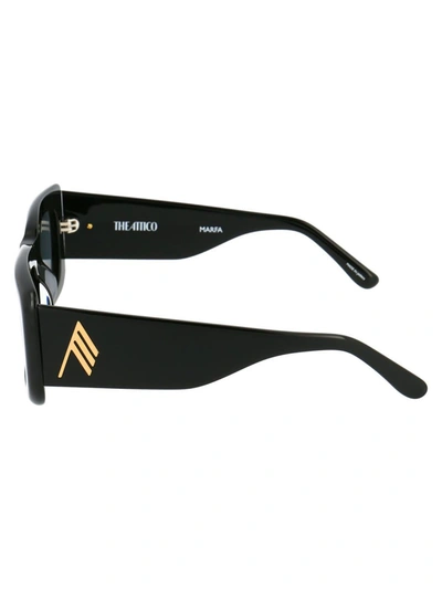 Attico + Linda Farrow Marfa Rectangular-frame Recycled Acetate Sunglasses In Black/yellowgold/grey