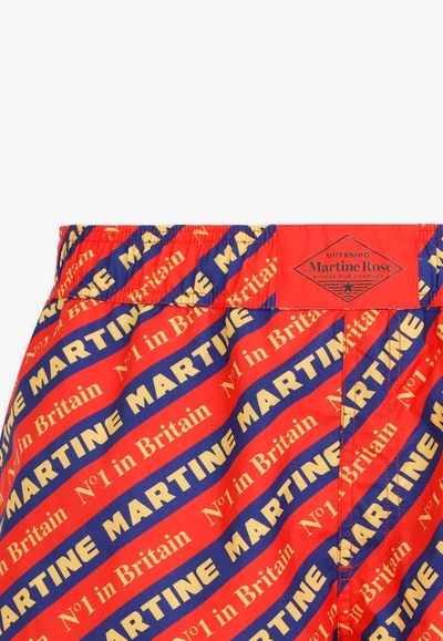 Shop Martine Rose All-over Logo Shorts In Multicolor