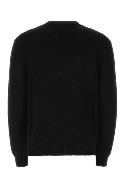 Shop Balmain Man Black Wool Blend Sweater