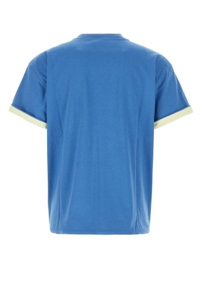 Shop Bottega Veneta Man Cerulean Blue Cotton Oversize T-shirt
