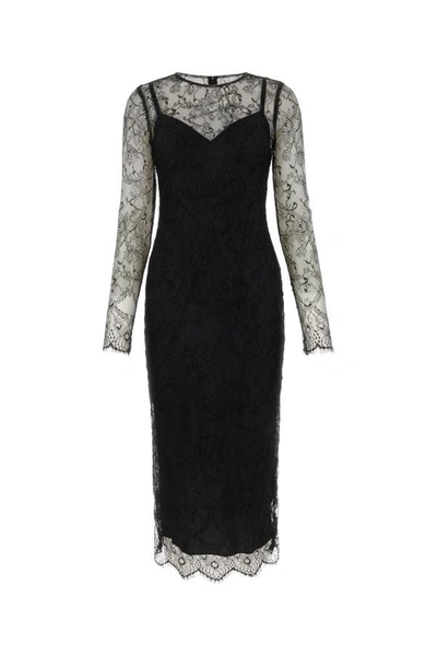 Shop Dolce & Gabbana Woman Black Lace Dress