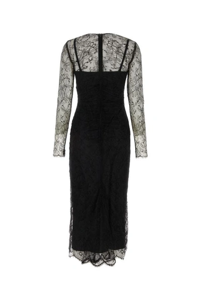 Shop Dolce & Gabbana Woman Black Lace Dress