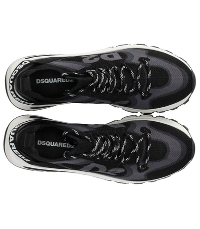 Shop Dsquared2 Run Ds2 Black And Grey Sneaker