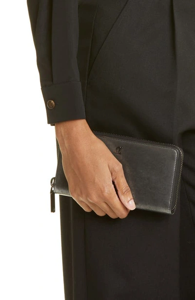 Christian Louboutin Panettone Spiked Calfskin Wallet In I629 Rocket/ Rocket
