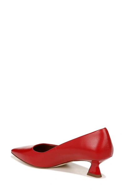 Shop Sarto By Franco Sarto Diva Kitten Heel Pointed Toe Pump In Red