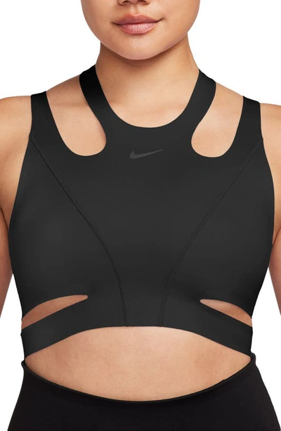 Shop Nike Futuremove Light Support Sports Bra In Black/ Clear