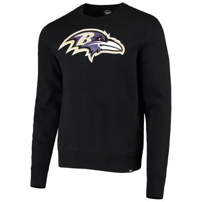 Shop 47 ' Black Baltimore Ravens Team Imprint Headline Pullover Sweatshirt