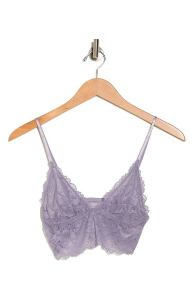 Shop Free People Intimately Fp Everyday Lace Longline Bralette In Lilac