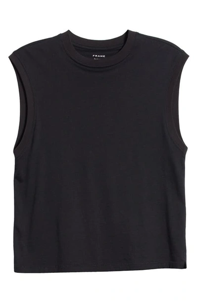 Shop Frame Supima® Cotton Muscle Tee In Black
