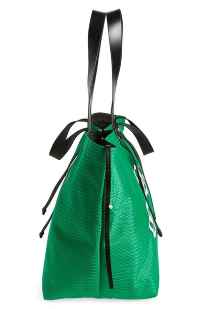 Shop Off-white Day Off Baseball Logo Mesh Tote In Green White