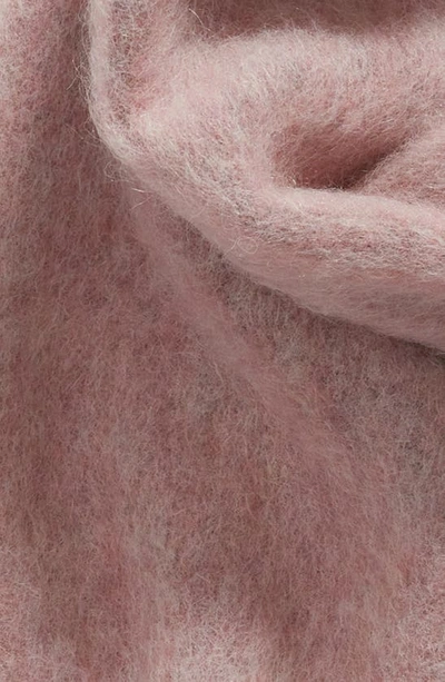 Acne Studios Wool Mohair Scarf In Dusty Pink