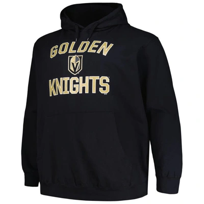 Shop Profile Black Vegas Golden Knights Big & Tall Arch Over Logo Pullover Hoodie
