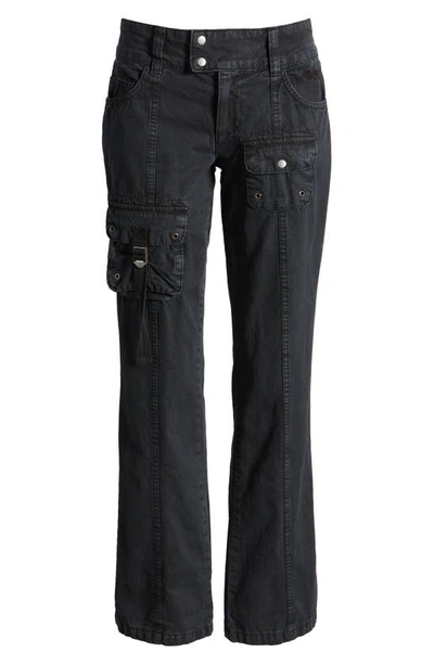 Shop Bdg Urban Outfitters Y2k Romi Bootleg Cargo Pants In Black