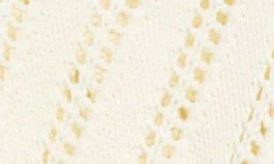 Shop Staud Hampton Mixed Stitch Half-zip Cotton Blend Sweater In Ivory